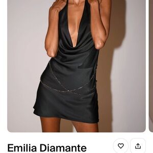 Black sequin detail dress